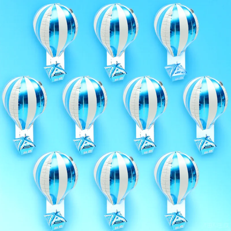 

10Pcs Hot Air Balloon Foil Balloons Aluminum Creative Birthday Party Kids Shower Classroom Decorations Photo Prop