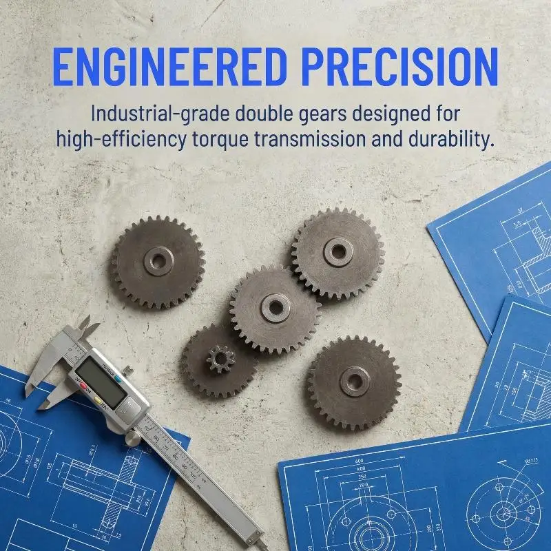 Precision 10T36T Double Metal Gear 2mm Hard Durable Wear Resistant Gears for Model Motor Toys Robot DIY Applications