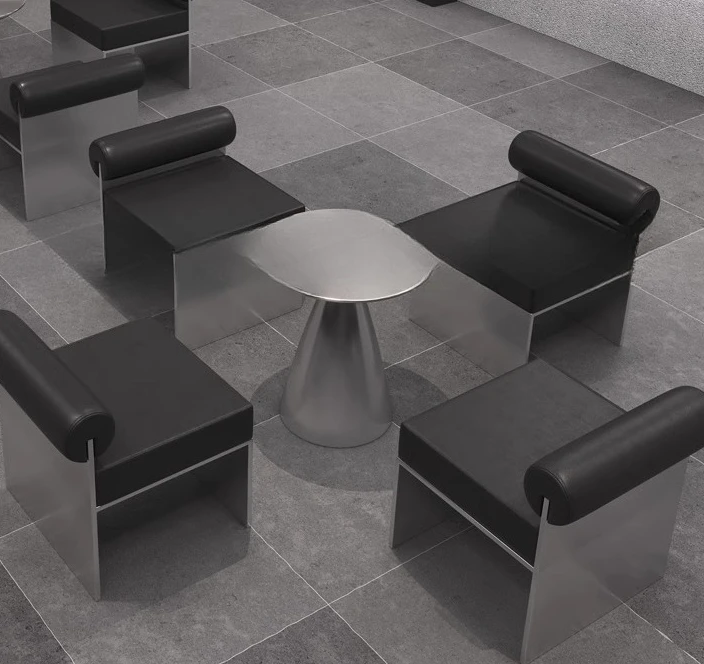 Minimalist metal single sofa combination with living room lounge chair