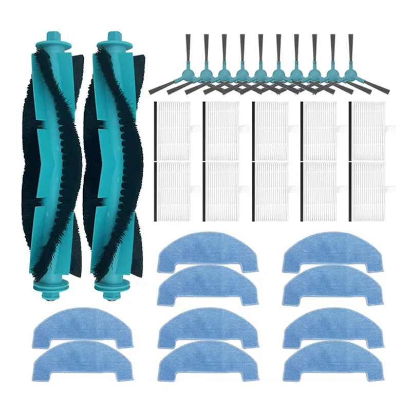 Ultenic D10 교체 부품 액세서리 용 A44U 메인 사이드 브러시 Hepa 필터 걸레 천