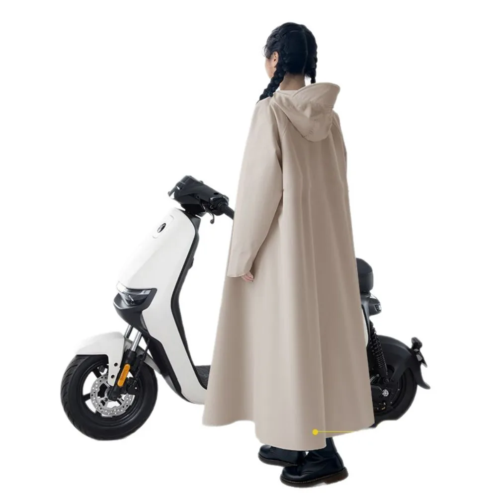 Oversized Long Rain Poncho for Adults Windproof Human-Vehicle Separated Waterproof Rainwear for Electric Bikes Riding