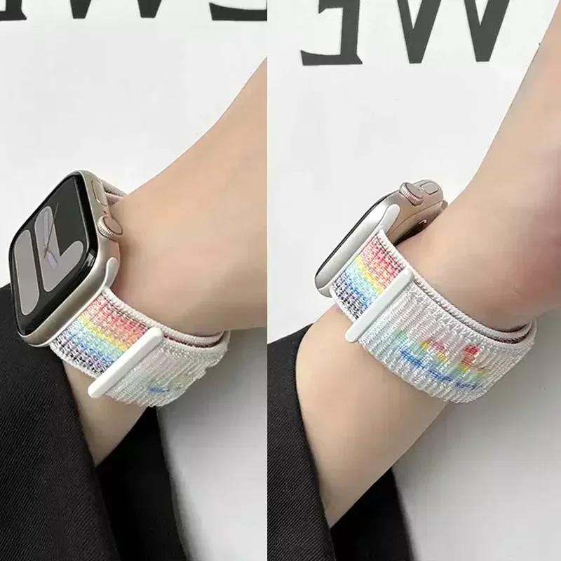 Нейлоновые ремешки-петли для Apple Watch Band Series 10 42 мм 46 мм 45 мм 44 мм Correa 40 мм 49 мм 38/41 мм Браслет iWatch 6 Se 7 8 9 ultra 2