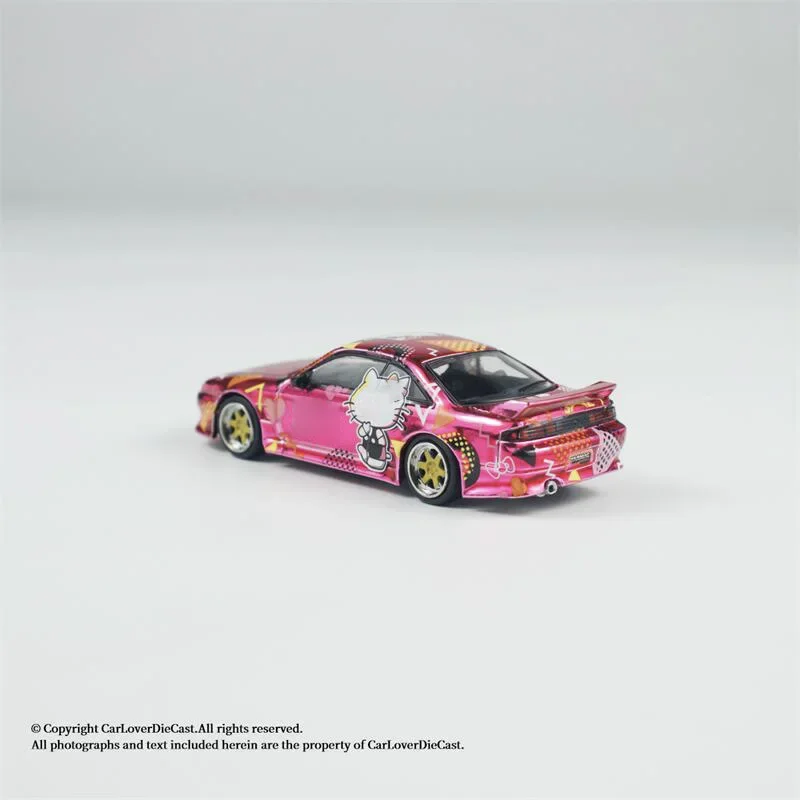 Tarmac Works 1:64 VERTEX Silvia S14 Pink Chrome APA xpo 2025 Diecast Collector's Vehicle Model Car T64G-018-HK2