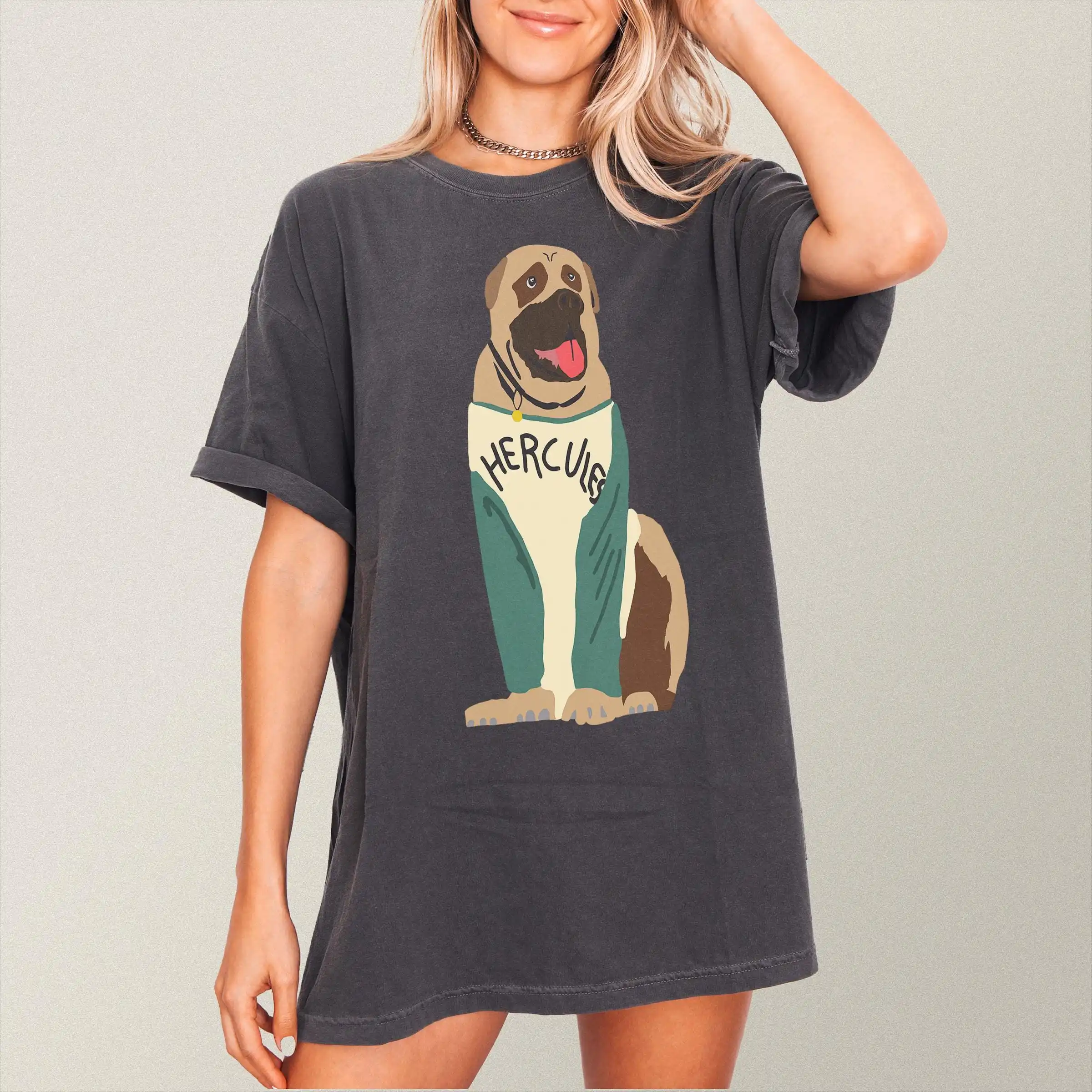 Hercules The Dog T-Shirt, Retro 90s Kids Baseball Movie Graphic T-Shirt