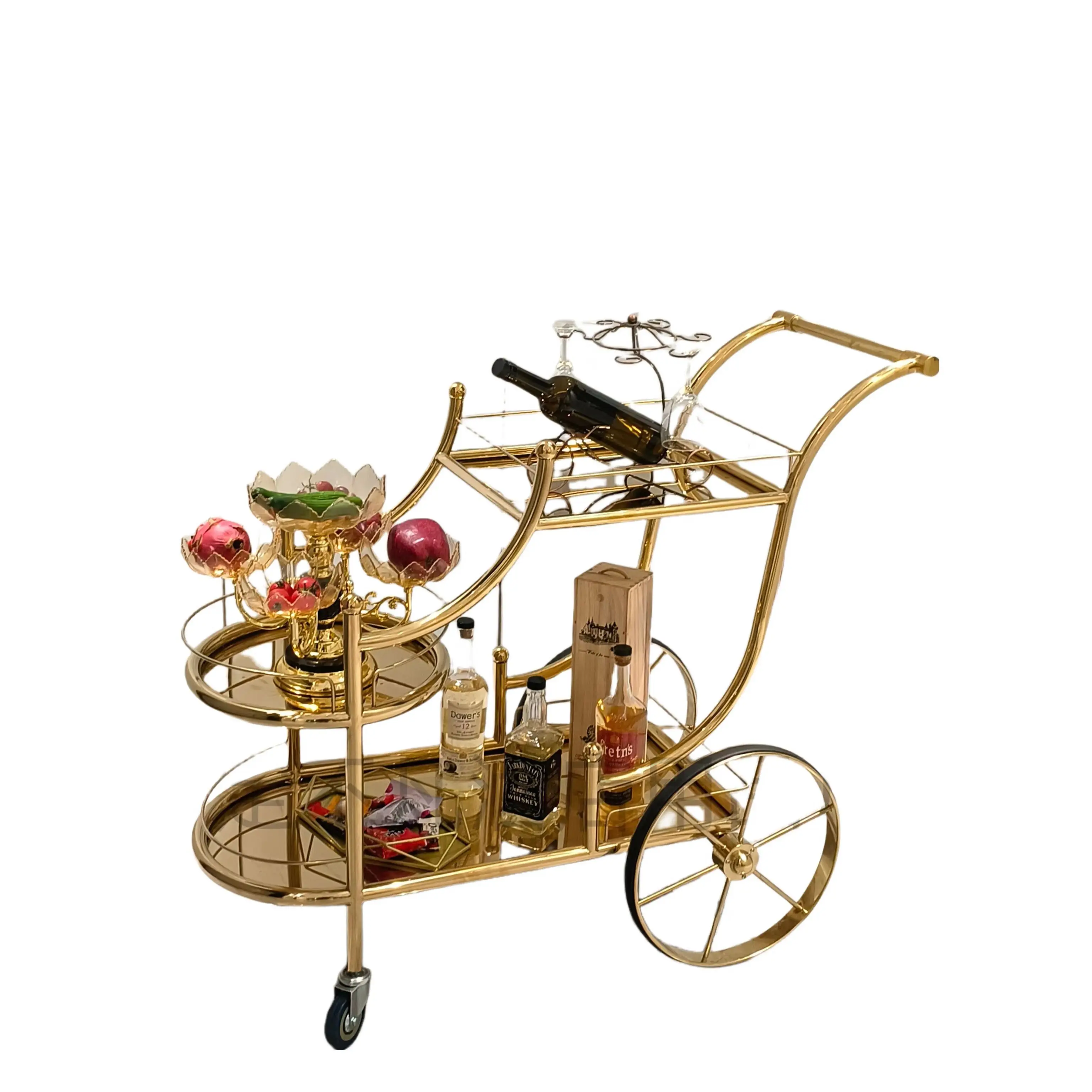 Hotel Restaurant Dining Cart Mobile Small Cart Commercial Three-Layer