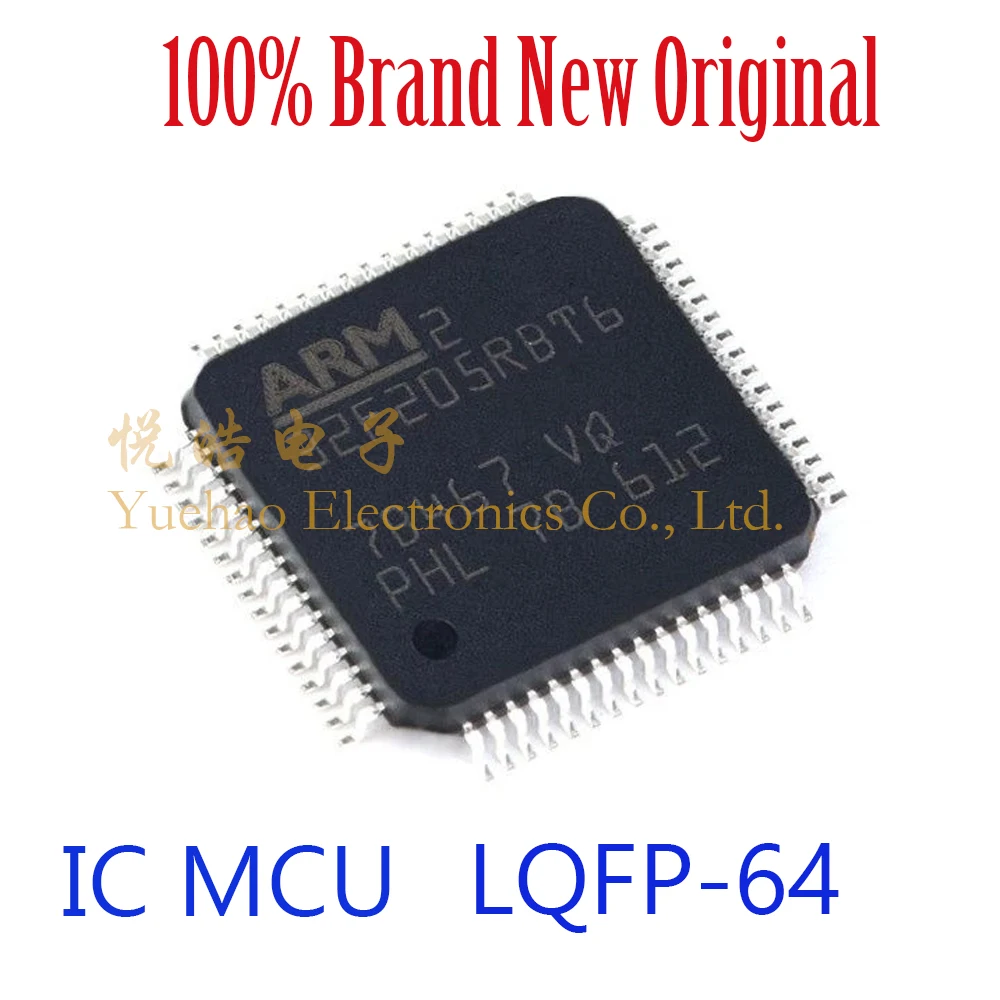 1-100Pcs 100% Brand New Original STM32F205RBT6 STM STM32 STM32F STM32F205 STM32F205RB IC MCU LQFP-64