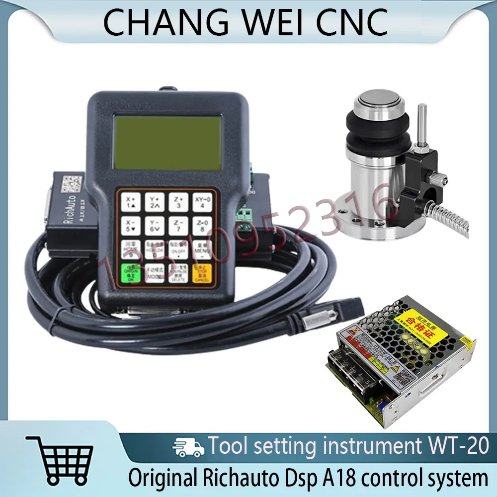 

Cnc Engraving Machine Dsp Richauto-a18 Four-axis Motion Control System A18c A18ez Axis Tool Setting Instrument Wt-20c