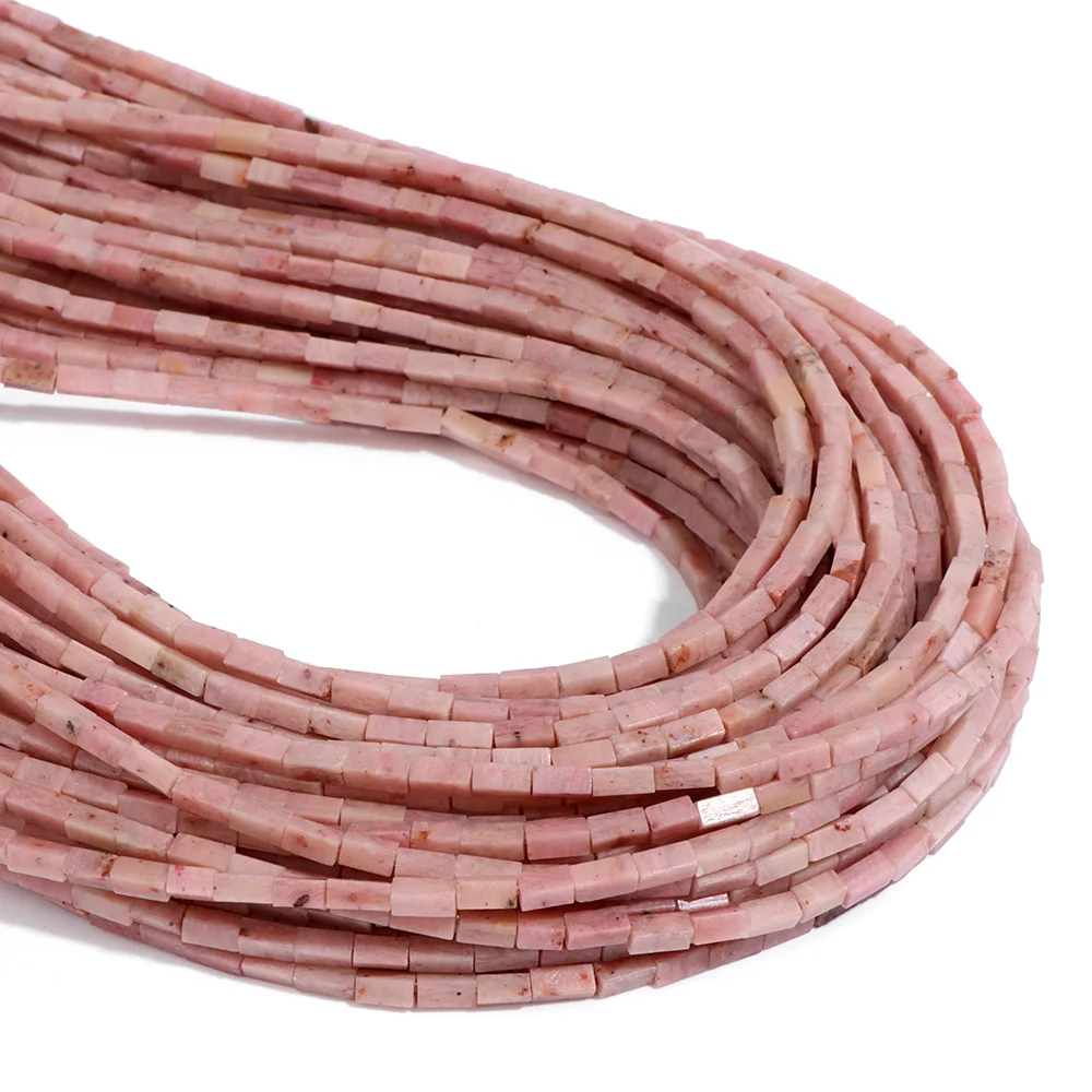 Natural Stone Rectangle Cube Beads for DIY Accessories