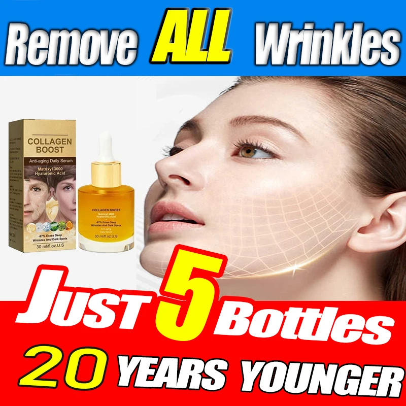 

Collagen Face Serum Anti-wrinkle Facial Serum To Remove Wrinkles Fine Lines Around The Eyes Crow's Feet Neck Wrinkl Serum Facial