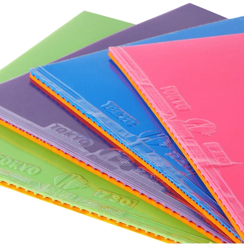 ยางปิงปอง KOKUTAKO สีนีออน ความนุ่มปานกลาง แบบมีปุ่ม  ยืดหยุ่นสูง หนา 2 มม.