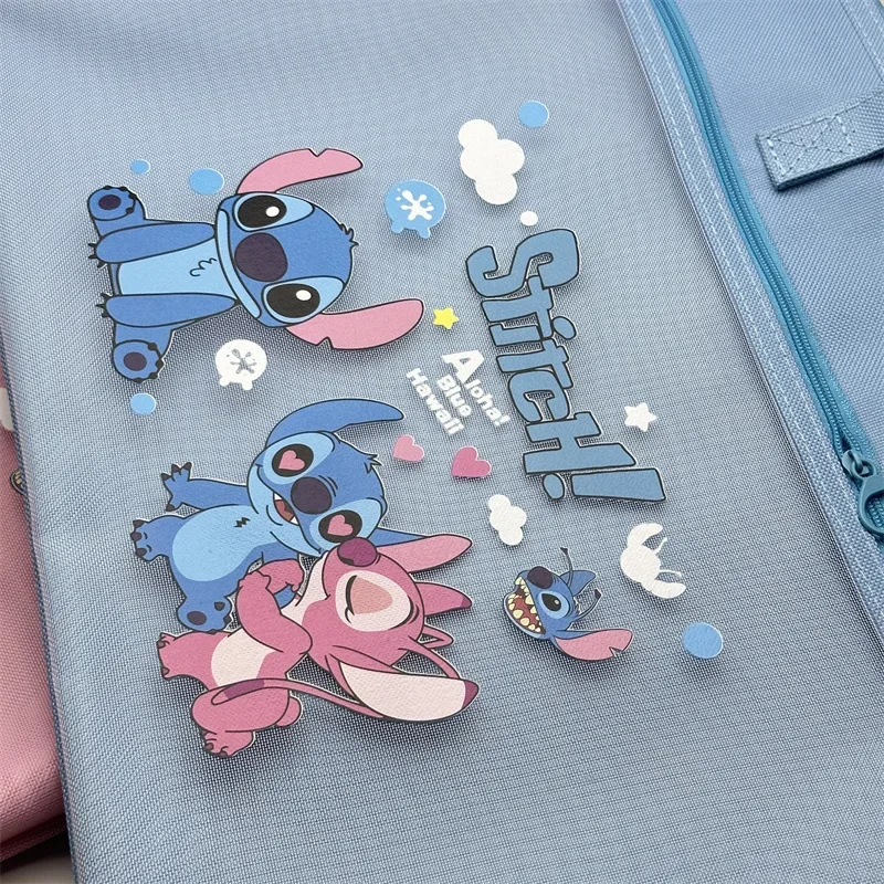 Stitch File Pocket Cute Storage Bag Cartoon Disney Data and Exam Paper Storage Bag Children\'s File Bag School Supplies