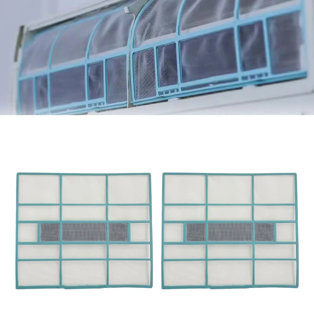 2 Pcs Plastic Air Conditioner Filter Anti Dust Mesh For General 1P 1.5HP Wall Mounted Split System Cooling Accessories