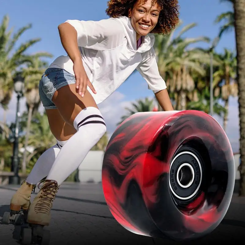 Roller Skate Wheels Mixed Color Roller Skate Wheel Mixed Color Wheels For Double Row Skating Quad Skates 58mm X 32mm