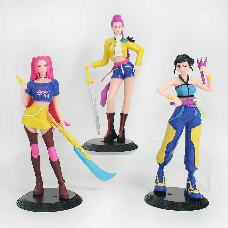 NewFigure с коробкой, 3 шт., модель охотников на демонов, игрушка, мультяшная игровая периферия, украшение для стола, коллекция фигурок, модель игрушки для Ki