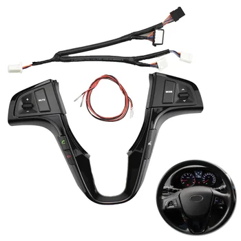 현대 VERNA용 스티어링 휠 버튼, 블루투스, 블루 백라이트, 오디오 볼륨, 음악 제어 버튼 스위치, 자동차 부품