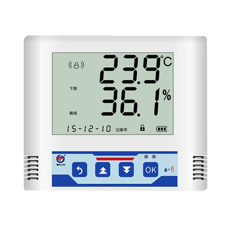 Registrador de dados de umidade e temperatura LCD RS485 de uso múltiplo de alta precisão com gravador
