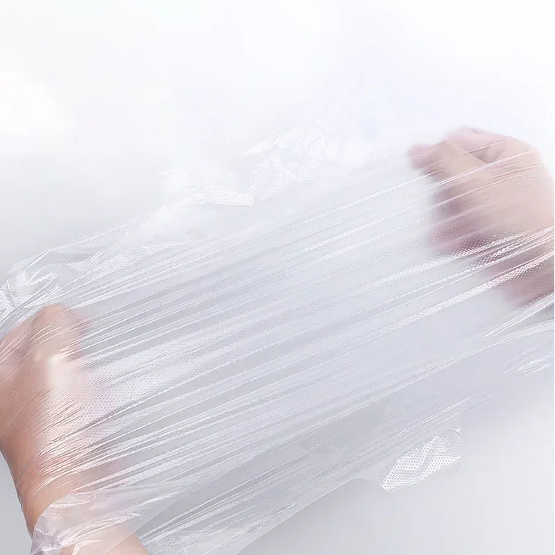 100PCS Different Size Strong Shopping Plastic Bags Useful Transparent Supermarket  Bags With Handle Food Packaging