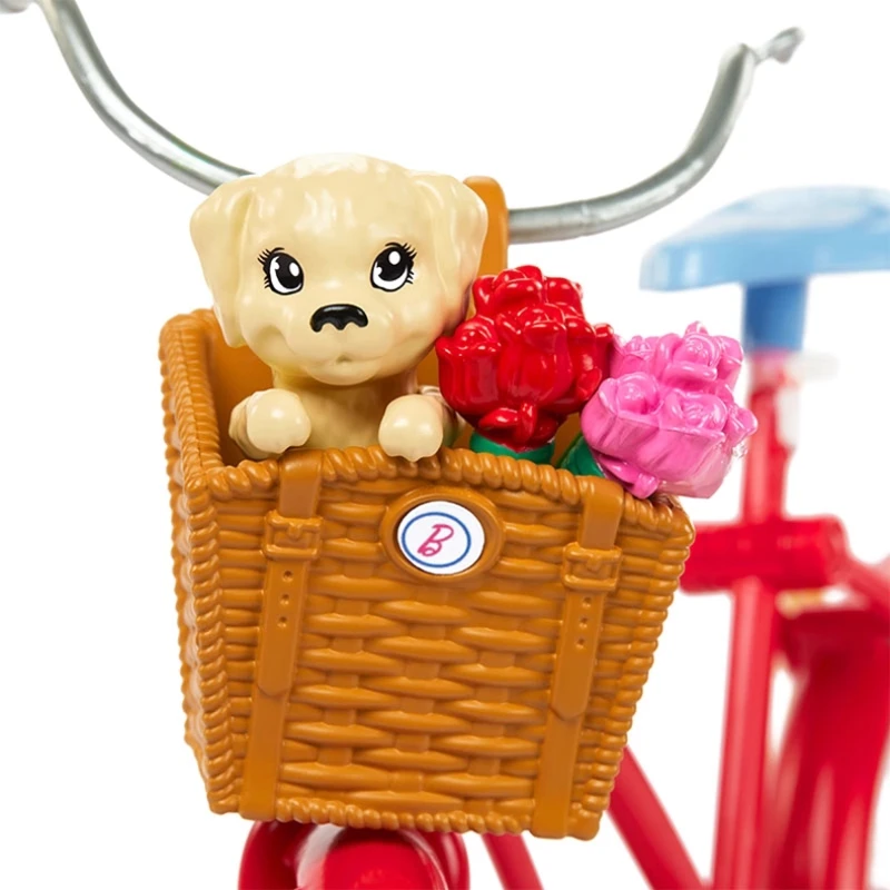 Barbie Doll Relaxing Sunny Afternoon Biking Adventure Set Bicycle Accessories for Girls Imaginative Play Creative Birthday Gift