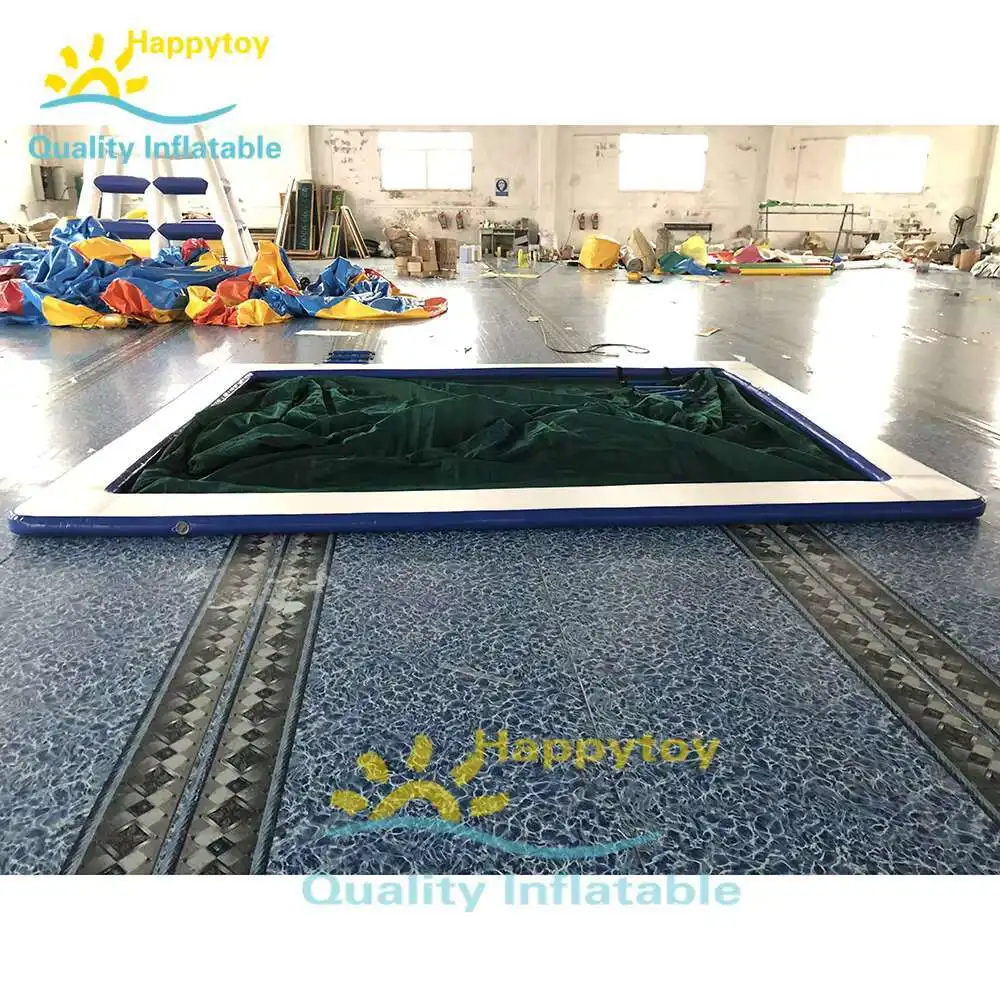 Piscina inflável do mar do oceano da flutuação do iate com rede para o barco