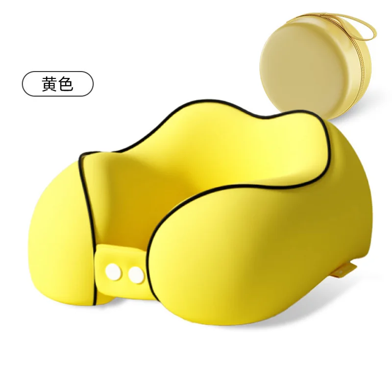 New U-shaped Pillow Memory Foam Slow Rebound Lunch Break Neck Pillow Airplane Travel Neck Pillow Mesh Hump Car Throw Pillow