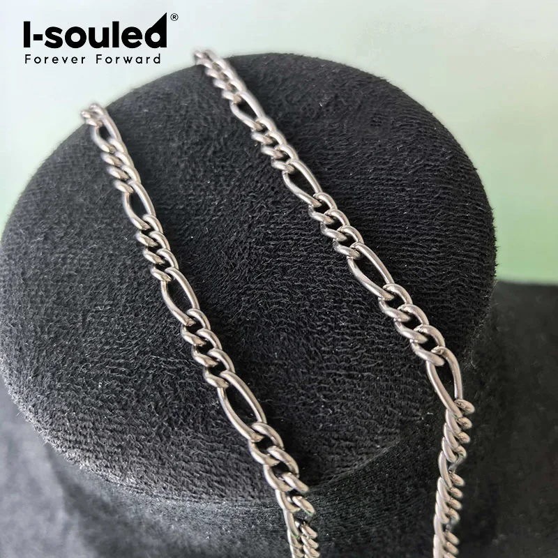 4.3mm pure titanium mother chain necklace and bracelet are lightweight, rust resistant, and hypoallergenic