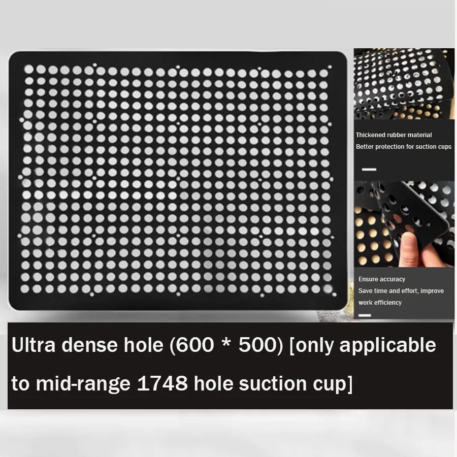 

Vacuum suction cup protective pad, silicone pad, CNC machined rubber porous suction cup with adhesive backing positioning hole