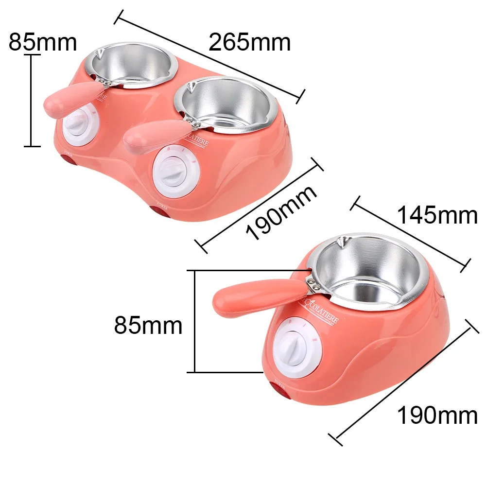 Long Handle DIY Scented Candle Soap Butter Electric Chocolate Melting Pot with Mold Heating Candy Wax Melanie poudre visage