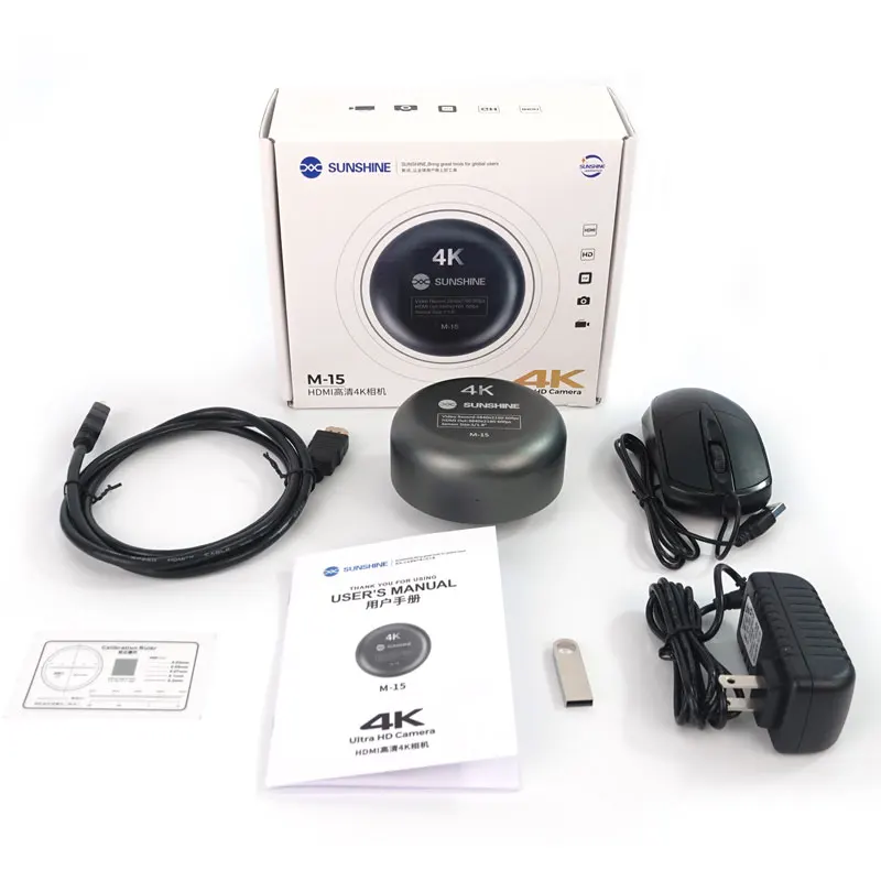 Relife M-19 Microscoop Elektronische Camera Hdmi Hd 4K Industriële Kwaliteit Camera/30fps Hd Sony Chip Ondersteuning Foto/Video/Udisk Opslag