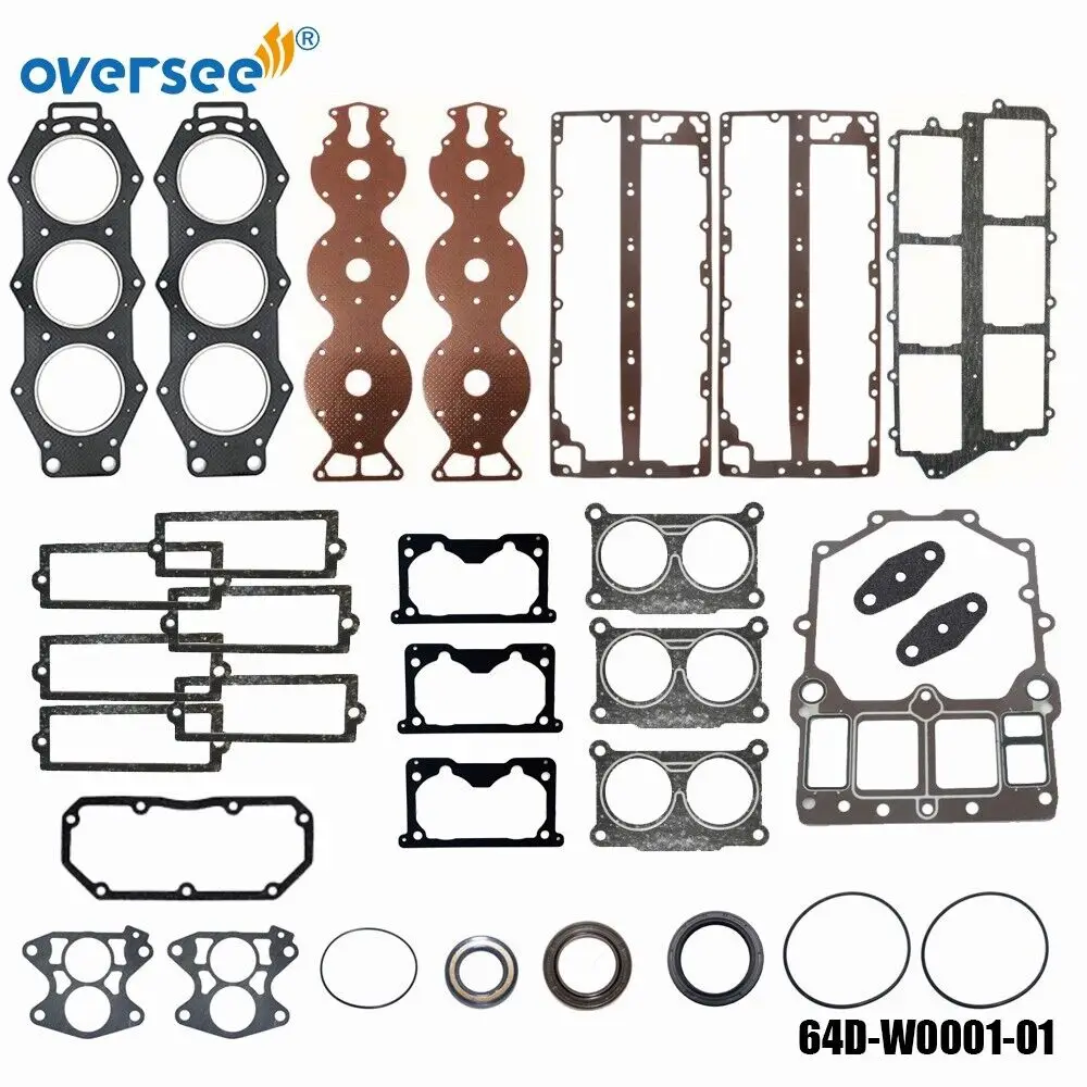 Oversee 64D-W0001-01 Power Head Gasket Kit For Yamaha Outboard 150-200HP V6 6R3-W0001-03