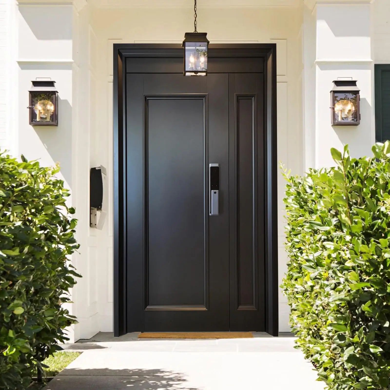 

French Style Modern Cast Aluminum Entrance Door Villa and High Rise Outdoor Use Security Doors Surface Polishing Hinged Doors