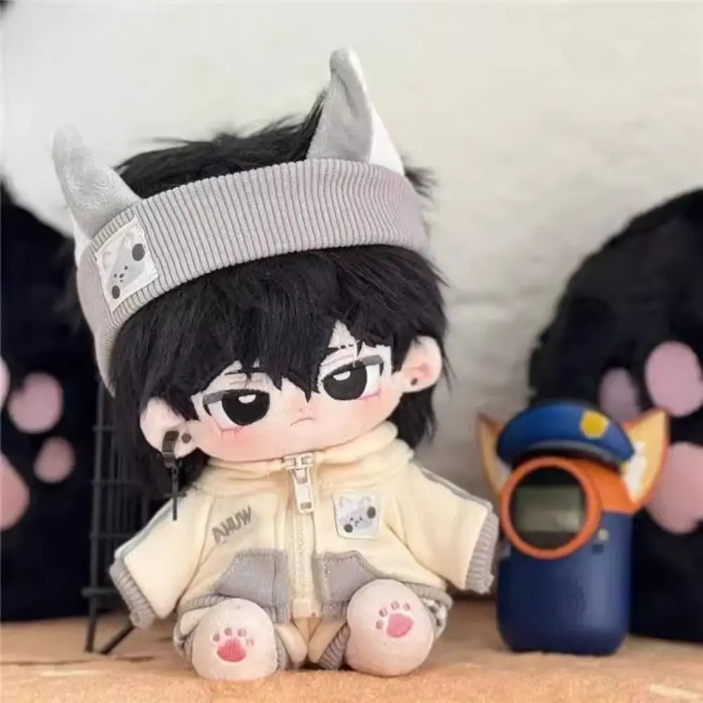 Casual Outfit Little Fox and Wolf Pattern Clothing DIY Dolls Accessories 20cm Doll Clothes Cute Top Shorts Headband Suit