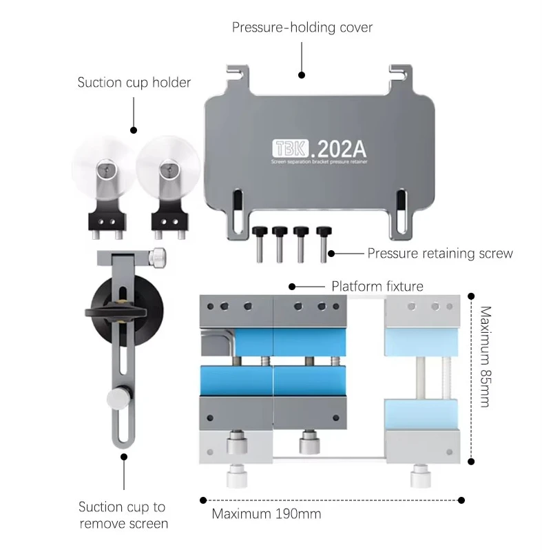 Screen Separator 3-in-1 Repair Fixture Clamp LCD Disassembly Holder Tool For Smartphone TBK 202A
