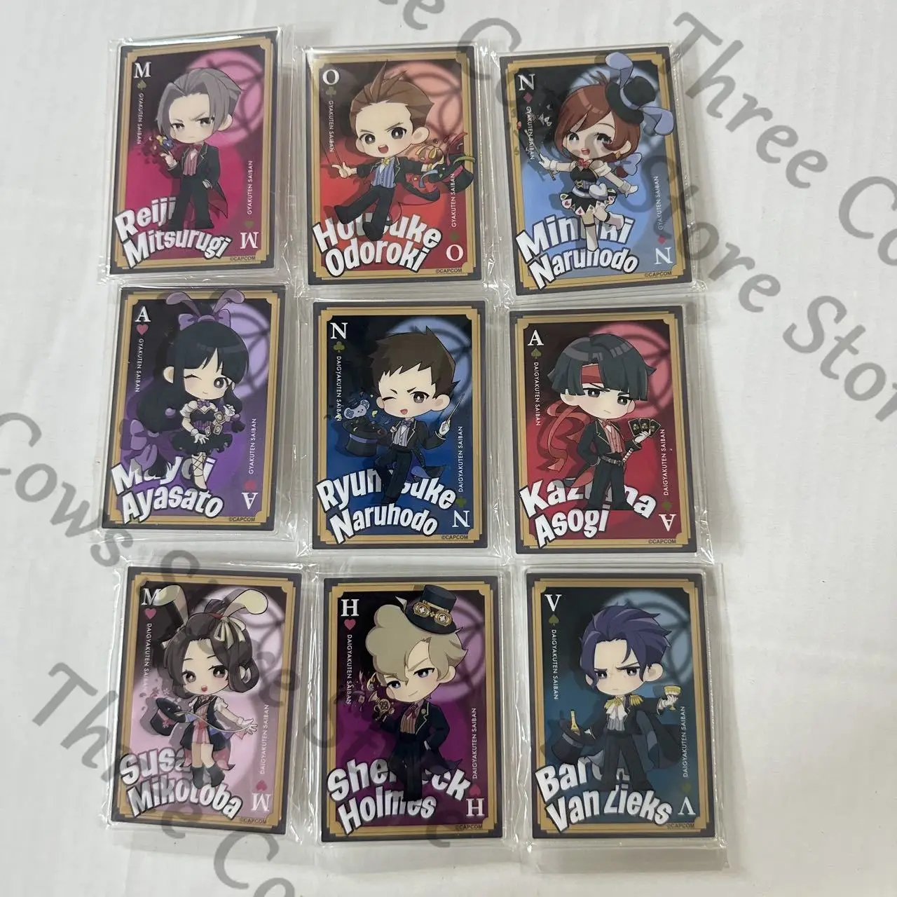 Anime Miles Edgeworth Ace Attorney Kazuma Asogi Barok Van Zieks Susato Mikotoba Figurine de cosplay en acrylique, support de présentation, cadeau