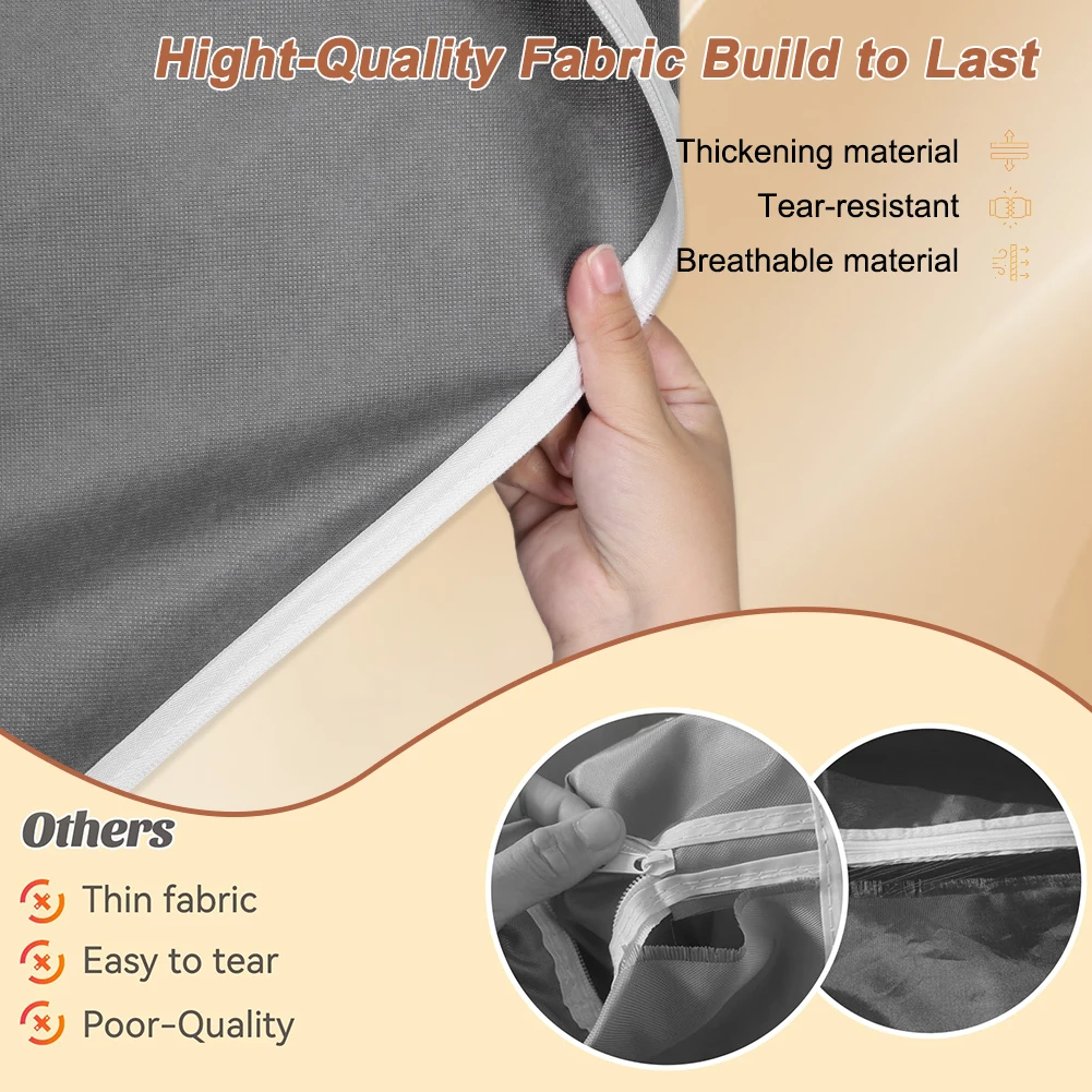 

Rolling Clothing Rack with Wheels Multifunctional Portable Storage Closet with Cover for Coats Shirts Dress