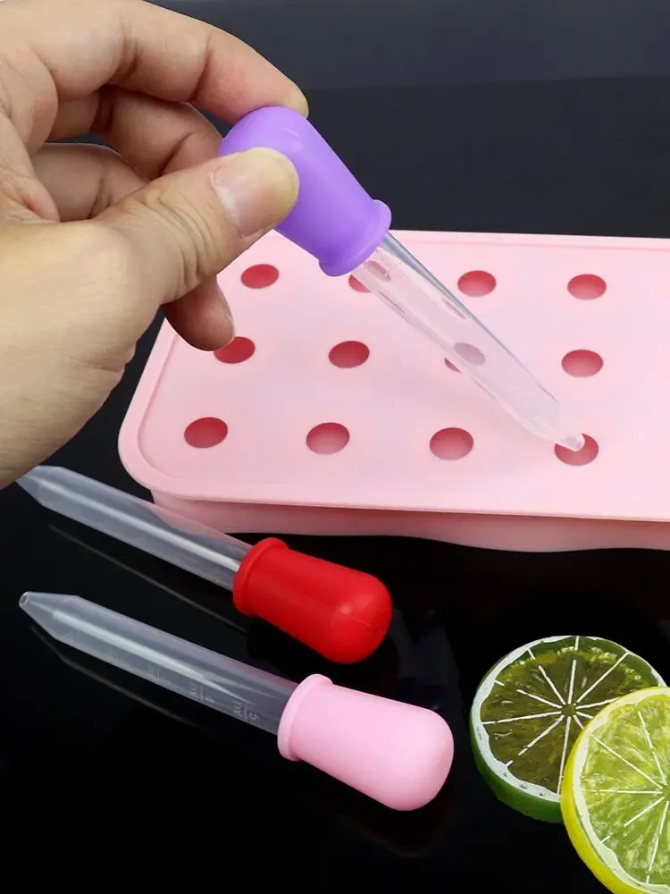 2PCS 5ml Silicone Plastic Pipette Dropper Feeding Medicine Liquid Eye Ear Pipette Dropper Lab Experiment Supplies Tool