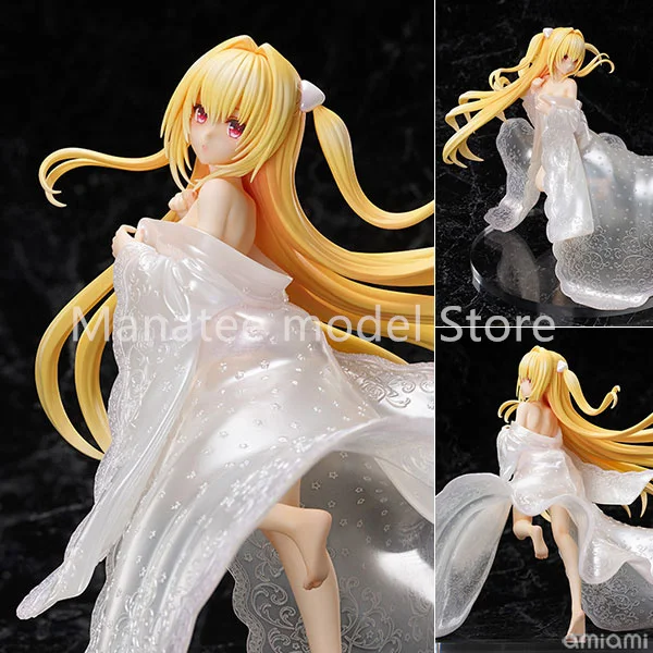 

FuRyu Original To Love-Ru Darkness Golden Darkness -Shiromuku-1/7 ПВХ Фигурка Аниме Модель Коллекция игрушек Кукла Подарок