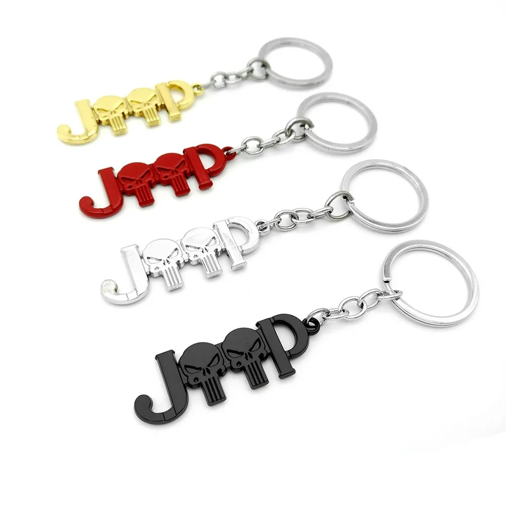 

3D Metal Car Emblem Keychain Gift Keyring Holder For Jeep Renegade Compass Wrangler Patriot Grand Cherokee Rubicon Accessories