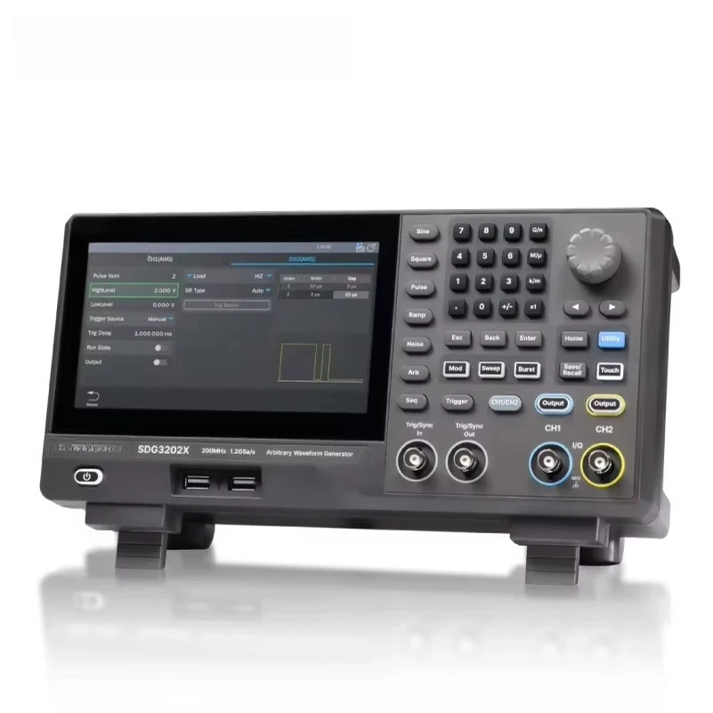 SDG3162X 2-Ch Function/Arbitrary Generator 160MHz 1.2 GSa/s 16-bit Resolution High-Precision Sine Signal Generation 7-inch