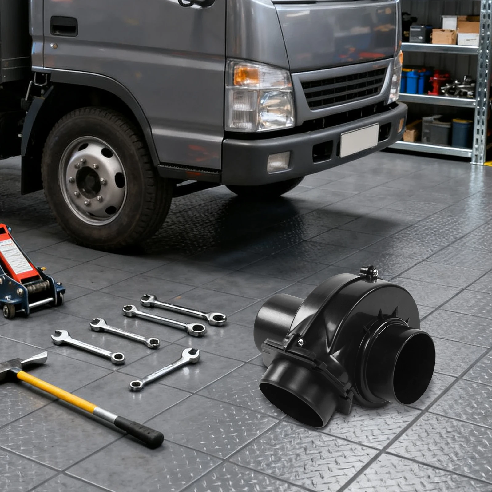 3-Zoll Elektrischer Turbolader-Lüfter, Erhöht Drehmoment und Leistung des Motors, Passend für Alle Autos & LKWs mit 3-Zoll-Lufteinlässen (Schwarz) – Detail 6