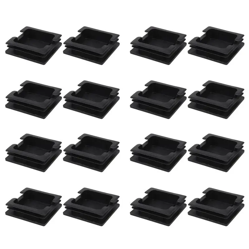 

Hot Trend-75Mm X 75Mm Plastic Square Caps Tube Pipe Inserts End Blanking 16 Pcs