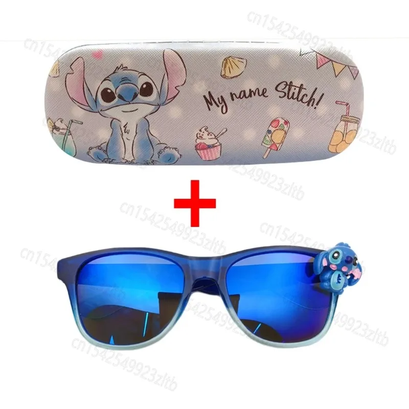 Étui à lunettes Disney Stitch pour enfants et étudiants, figurines d'anime, motif de dessin animé mignon, coque rigide, étuis de protection, boîte à lunettes, CAN o & Stitch