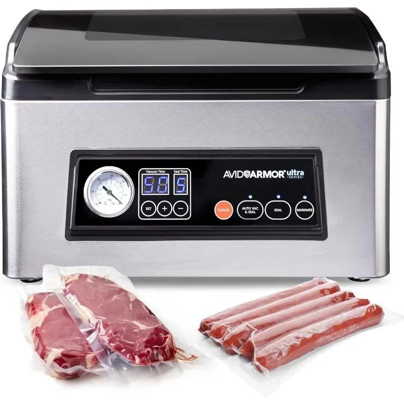 Chamber Vacuum Sealer Machine Perfect For Wet Foods, Compact Seal Bar. Hose For Use With External   heat sealer