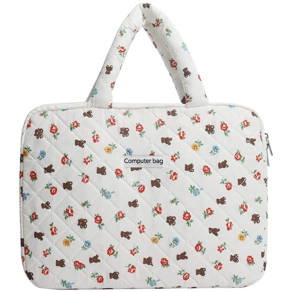 Archiviazione per computer in cotone spaziale Notebook da 14 pollici Laptop portatile da 16 pollici Fiore di cartone animato da 16,1 pollici nylon impermeabile