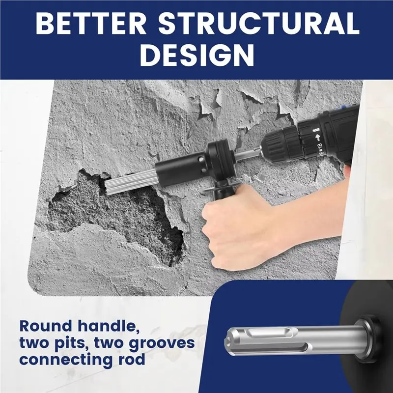 AT19-Alat Pembersih Karat Bertekanan Udara, Scaler yang Ditingkatkan untuk Pahat Beton dengan Pegangan Anti-Selip untuk Menghilangkan Cat, Pengelasan, dan Slag