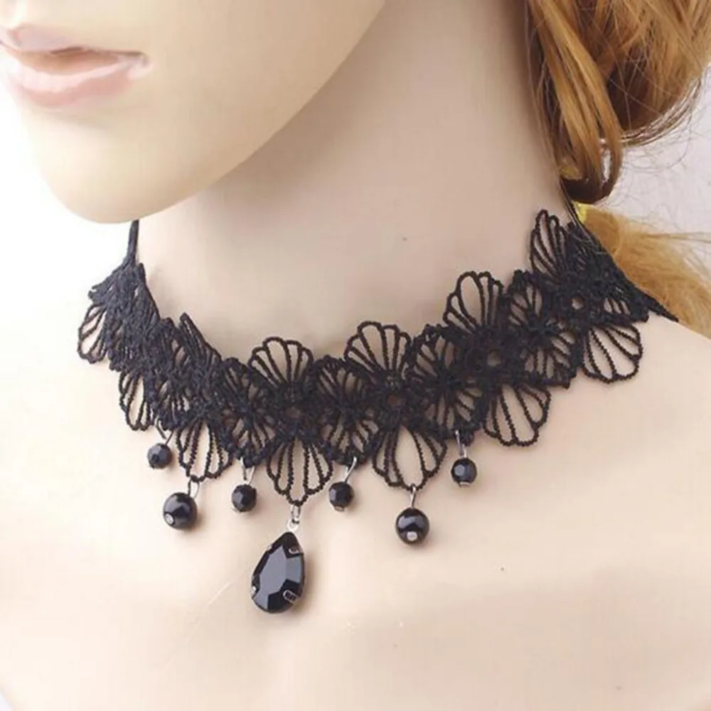 Sexy Lace Necklace Hot Sale Black Punk Style Personalized Jewelry Accessories Beautiful Attractive Clavicular Chain Daily Life