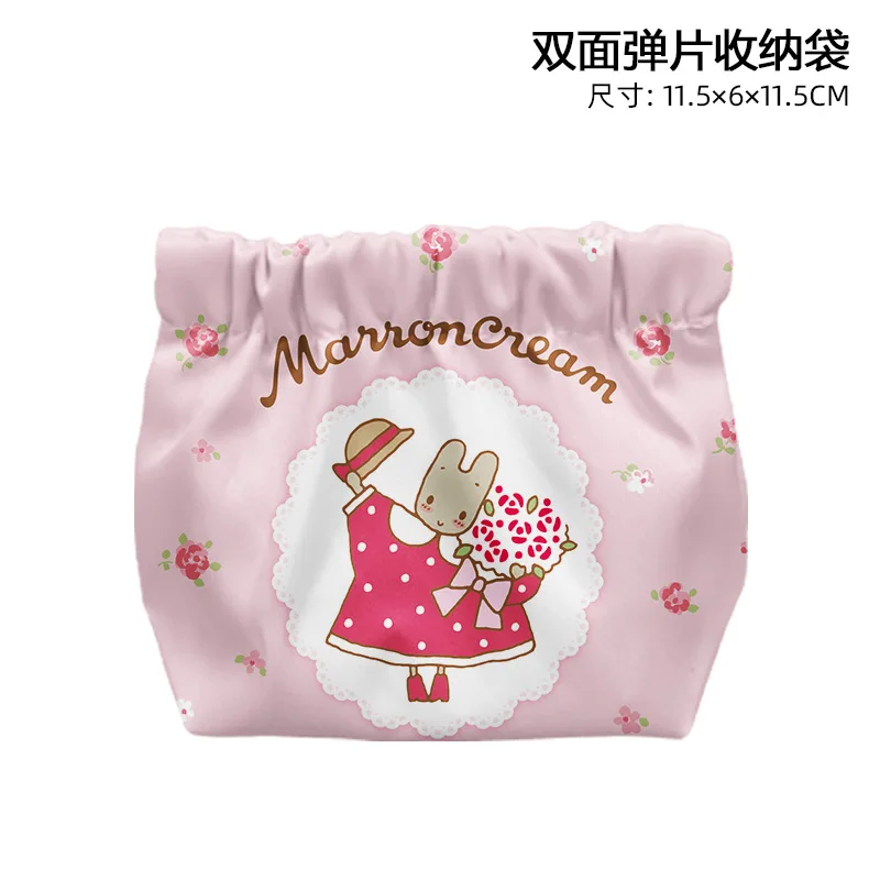 Sanrio Kawaii Marroncream Anime Cartoon Creative Peripheral Coin Purse Wallet Cosmetic Storage Bag Decoration Girl Birthday Gift