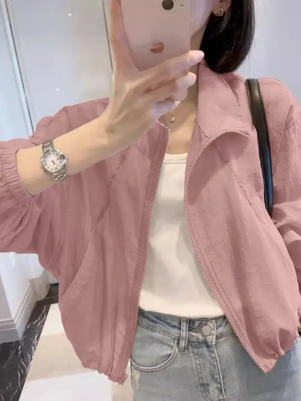 

Women's Summer 2025 New Lazy Sle Casual Faion Lightweight Breathable Sun Protection Clothes ort Outerwear