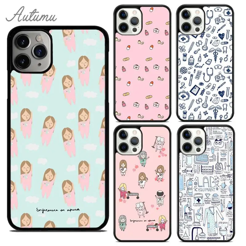 

Cartoon Medicine Doctor Nurse Phone Case for iPhone 17 Air 15 16 16e 11 12 13 14 Pro Max Plus coque Fundas Shell
