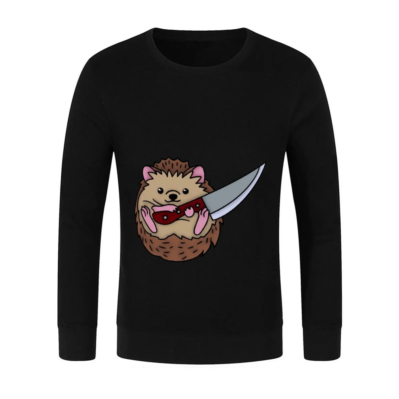 تهديد القنفذ مع سكين البلوز أنيمي الملابس الخريف الخريف سترة الرجال ملابس الخريف الكورية بلوزات جديدة