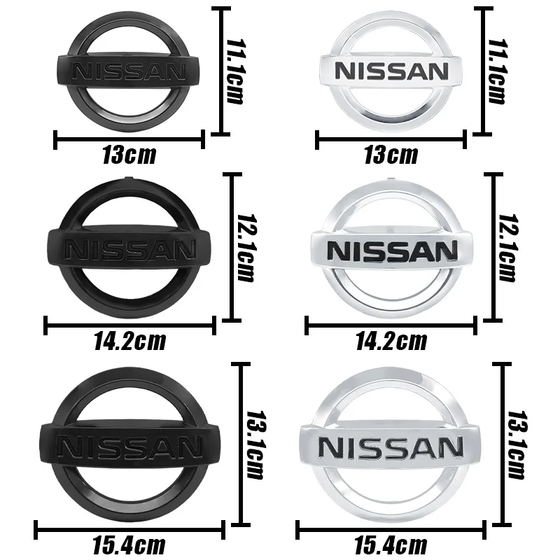 ABS Car Front Hood Bonnet Grill Logo Emblem Badge for Nissan Qashqai X-Trail Juke Patrol Tiida Teana Micra Leaf Almera Altima